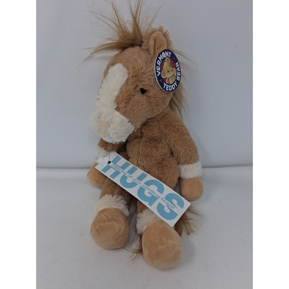 Vermont Teddy Bear Buddy Pony Horse Brown Plush Stuffed Animal Toy 15in